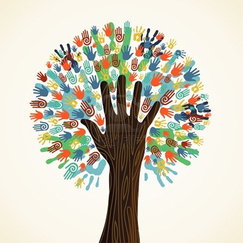 Tree with hands